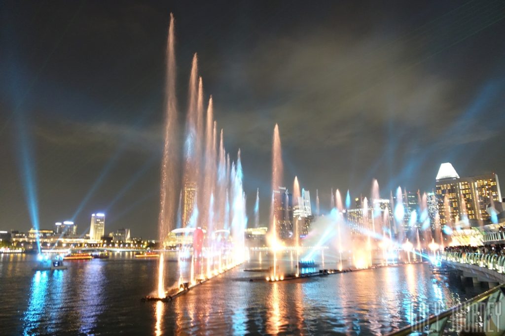 Water show of Marina Bay Sands