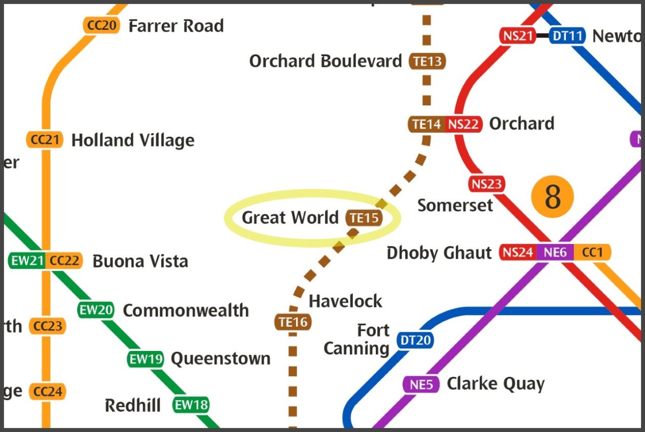 MRT路線図の拡大図