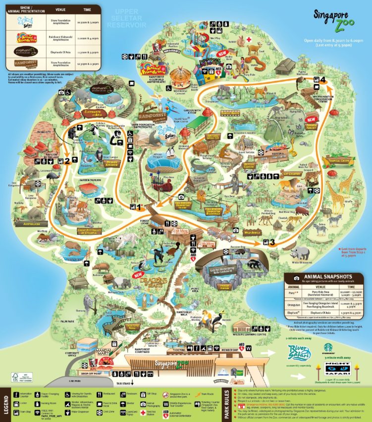 シンガポール 動物園 マップ