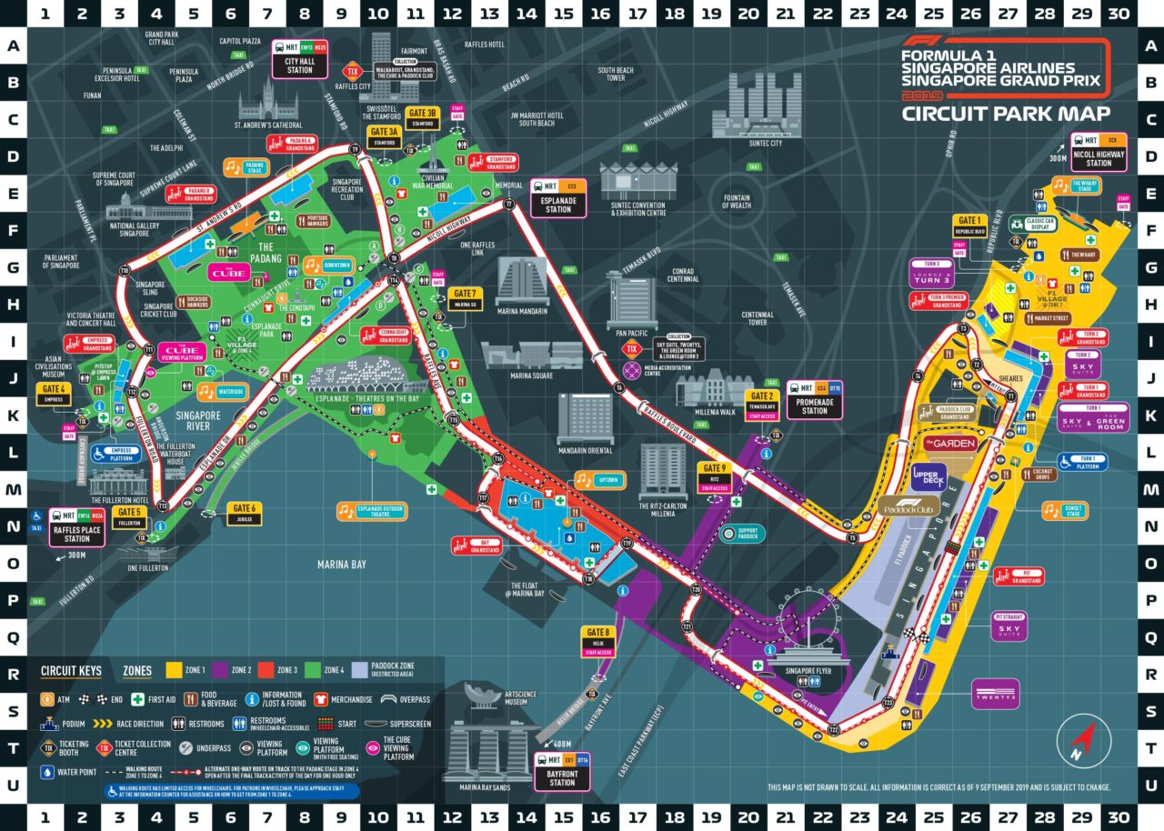 F1シンガポール2019 - サーキットマップ
