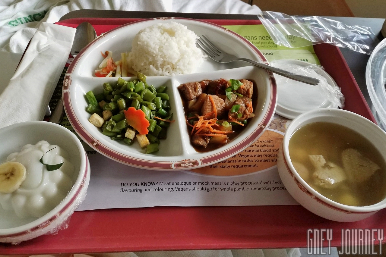 シンガポールの入院食-夕食