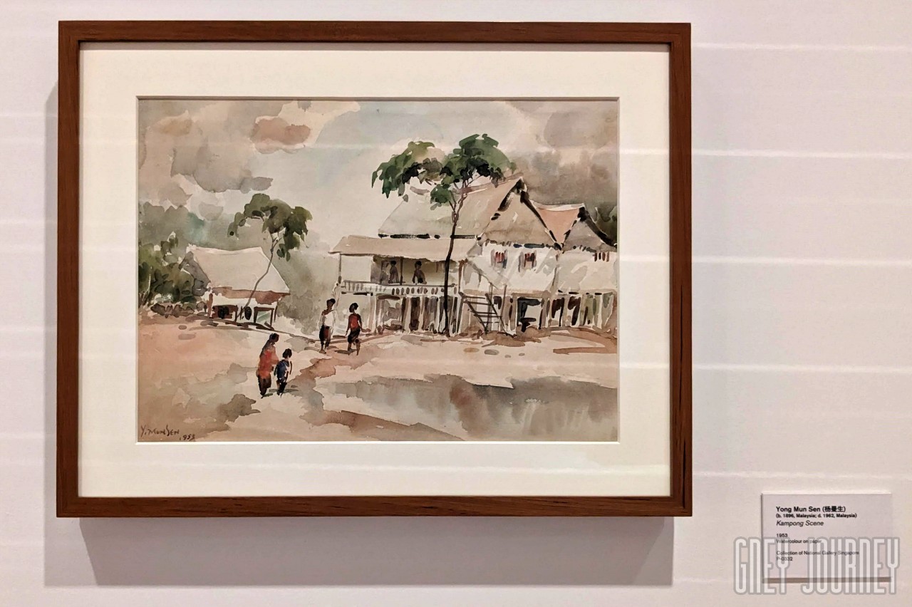 Kampong Scene, Yong Mun Sen, 1953