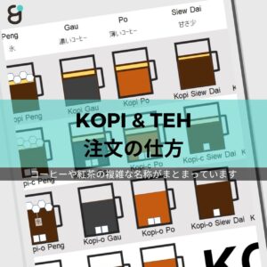 コピ (KOPI) & テー (TEH) の注文の仕方